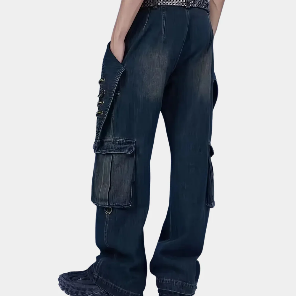 BRENEON - Pantalons en Jean Droits à Poches Pratiques pour Hommes – Image 2