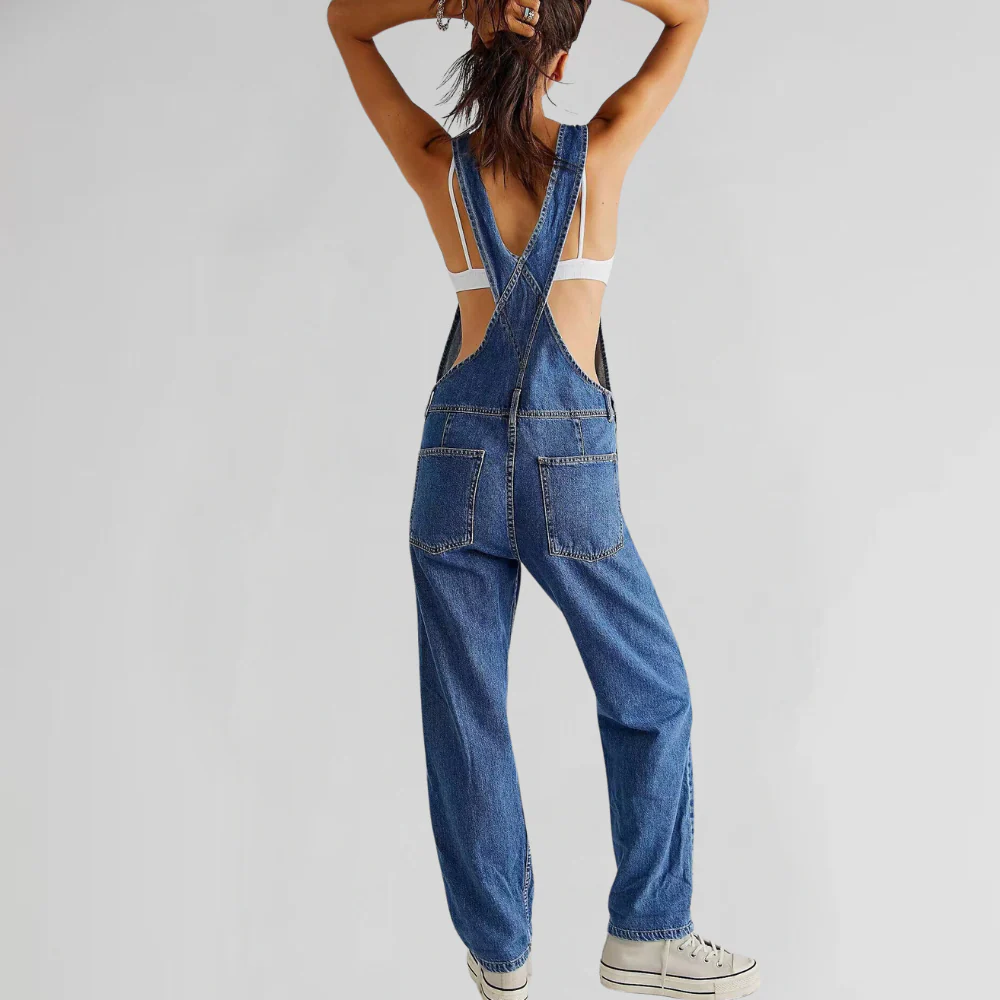 Valeria – Salopette Croisée en Jean pour Femmes – Image 2