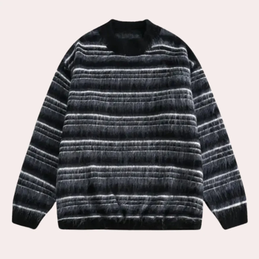 AARON - Pull Rayé Élégant pour Hommes – Image 3